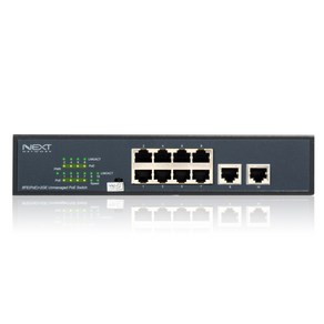 넥스트 8포트 10/100 Mbps PoE+2포트 업링크 스위칭 허브, NEXT-POE808FP, 1개[출고]_ma