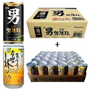 광동 힘찬하루 헛개차 (30캔) + 참맑은 옥수수수염차 (30캔), 60개, 175ml