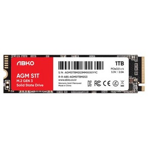 앱코 AGM M.2 NVMe S1T 내장형SSD