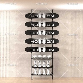 데크 보관대 스노우보드 진열대 거치대 장비 다이 서핑 수납 매장용, 18. 진주 흰색 3단 조절형 (1.1-3.1M), 1개