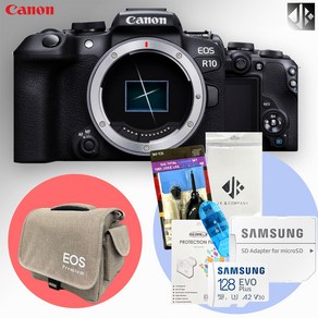 캐논 EOS R10 BODY +메모리128GB+액정보호필름+융+가방 +청소도구+리더기 패키지, EOS R10 Body +메모리128GB+5종 패키지