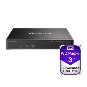 티피링크 VIGI NVR1008H-8MP＋3TB HDD 8채널 POE NVR 녹화기 세트, 1개, 1개