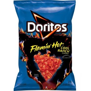 미국 도리토스 쿨 랜치 플레이밍 핫 매운맛 나초칩 297.6g Doitos Totilla Chips Flamin' Hot Cool Ranch Flavoed 9.25 oz, 1개