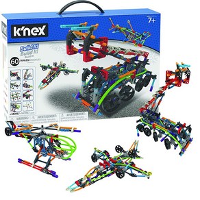 K'nex 중급 60 모델 조립 세트 - 395개 부품 - 만 7세 이상 - 창의적인 조립 장난감 멀티 컬러, 1개