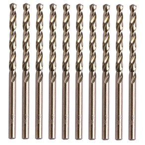 10pcs 4mm M35 라운드 Shank HSS-Co 코발트 트위스트 드릴 나선형 드릴 비트 새로운, 갈색, 10개