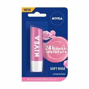 Nivea Rosehip Oil Scub 니베아 로즈힙 오일 스크럽 립케어 립밤 0.17oz(4.8g) 4팩, 4개, 4.8g