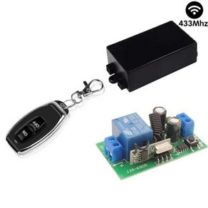 220V 무선 스위치 433MHz 라이트 원격 제어 스위치 10A 릴레이 모듈 범용 송신기 KeyFob 스마트 홈 LED 팬 diy용, 1개