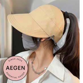 Aegen여성 썬캡 자외선차단 여름모자