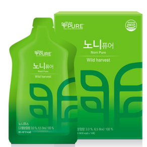 리브퓨어 노니 퓨어 파우치 (노니원액 100%) (60ml X14포), 14개, 60ml