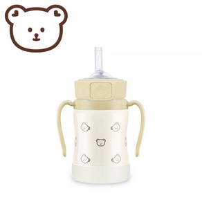 그로미미 스텐빨대컵 어린이집 아기보온물병 돗꼼 200ml