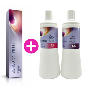 웰라 일루미나 프리미엄 염색약80g 저손상 저자극, 6% 일루미나 산화제80ml포함, 1개, [믹스]썬라이트