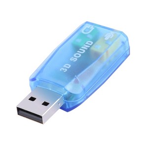 USB2.0 5.1 채널 사운드 카드 외부 USB 사운드 카드 ~ 3.5mm 마이크 헤드폰 인터페이스 드라이브 없음, [01] blue, 01 blue