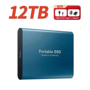 외장하드 고속 외장 하드 디스크 노트북 및 맥 솔리드 스테이트 SSD 1TB 2TB 2024 신제품, 없음, 21) Blue 12TB