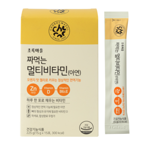 초록마을 짜먹는 멀티비타민, 225g, 3개