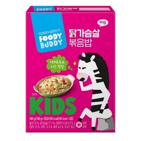 [푸디버디] 닭가슴살볶음밥 (2입), 1개, 360g