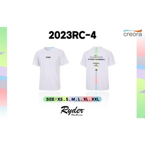 라이더 티셔츠 2023SS 23RC-4 WH 남여공용 코튼라이크 시리즈 배드민턴티셔츠 오남스포츠