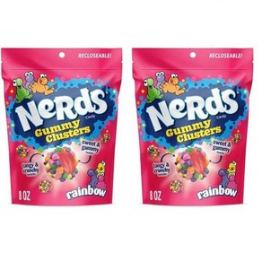 스웨덴젤리 NERDS 구미 클러스터 캔디 베리 베리 크런치 구미 8온스