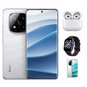 샤오미 레드미 노트14 프로 플러스 5G 글로벌 버전 Xiaomi Redmi Note 14 Po Plus 500MP OIS 카메라 1.5K 120Hz AMOLED 90W, 하얀색, 512GB