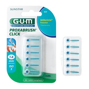 GUM 검 프록사브러쉬 치간칫솔 리필 624 6개입