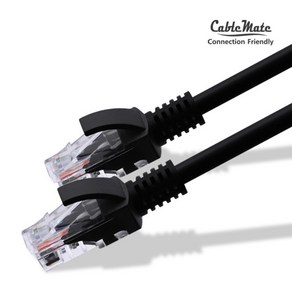 케이블메이트 CM-LB05 CAT.6 UTP 기가비트 다이렉트 랜케이블 블랙 (2m), 1개