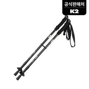 K2공식 온라인전용 등산스틱 두랄루민 3단 스틱 세트 GUA24T07Z1 (정가 100 000), Black, 1개