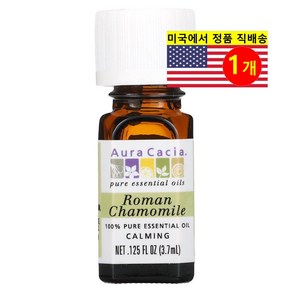 Aua Cacia 아로마테라피 100% 순수 에센셜 오일 로만 카모마일, 1개, 3.7ml