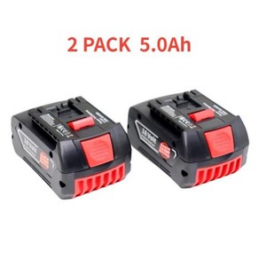 BOSCH 고성능 리튬 이온 배터리 GBA 18V 40 50 Ah 전문 GBA GSR GSB BAT609 충전식 배터리, 2 PACK 5.0AH