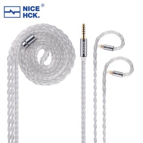 ca케이블 NiceHCK IcyMoon HiFi 인이어 모니터 이어폰 케이블 DB2 CHUII Caat Rhapsody PR3 용 16 코어, [05] 4.4mm With MMCX, 05 4.4mm With MMCX