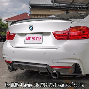 PSM 리어 트렁크 루프 스포일러 윙 바디 키트 튜닝 BMW F36 4 문짝 그란 쿠페 420i 420d 430i 440i 428i 435i 2014-2021 4 시리즈, 1)Glossy Black MP, 1) Glossy Black MP