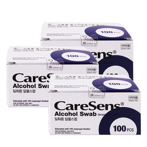 국산 고급 알콜스왑 Alcohol SWAB 100매x3상자 낱개포장 디자인 랜덤 발송