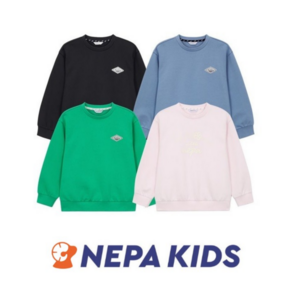 [백화점 매장판] 네파 키즈 NEPA 기본 라운드 맨투맨 긴팔티셔츠 봄 가을 간절기 남아옷 여아옷 아동공용 맨투맨티셔츠