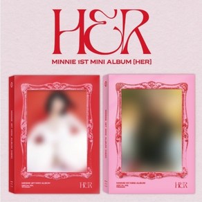 민니 (MINNIE) 1st Mini Album - HER, Red Ve + Poste