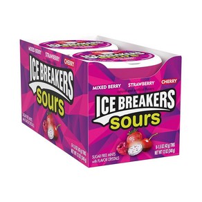 ICE BREAKERS Sous 다양한 과일 맛 무설탕 민트 틴 42.5g1.5온스 8개 164318, 1.5 Ounce (Pack of 8)_Sous 믹스, 42g, 1개