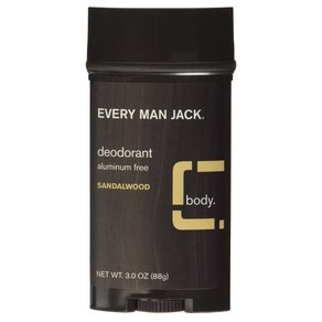 Evey Man Jack Deodoant 3 Ounce Sandlewood Aluminum Evey Man Jack 데오도란트 3온스 샌들우드 알루미늄 무첨가(88ml)(2팩, 3온스(2팩), 2개, 85g