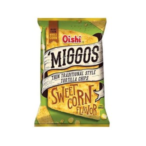 oishi miggos tortilla chips sweet corn flavor 오이시 미고스 콘 칩