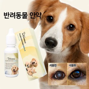 반려동물 점안액 고양이와 강아지의 눈 불편 완화 및 눈물 자국 눈곱 청결 JLH-1, 1개, 20ml