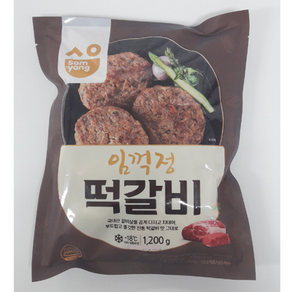 삼양 임꺽정 떡갈비1.2kg 업소용산적 식당용너비아니 직화구이떡갈비, 1.2kg, 5개