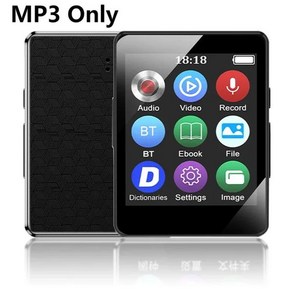 휴대용 MP3 플레이어 블루투스 5.0 음악 스테레오 스피커 미니 워크맨 학생 스포츠 MP4 FM 라디오 녹음, [01] MP3 Only, 3) MP3 Only