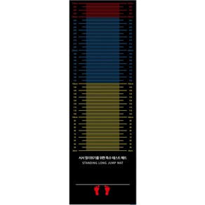 제자리멀리뛰기 측정 체력장 체육 점프훈련 육상 학교, 1개, 100x300cm