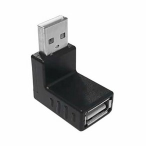 USB 90도 꺾임 젠더 M-F, 10개