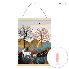 아트조이 DIY 행잉 명화그리기 (족자형) 숲속의 사슴 30X40cm, 1개