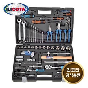 LICOTA 리코타 ALK-8008F 1/4 1/2인치 90pcs 소켓렌치세트 복스세트, 1개