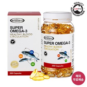 (임박상품)마더네스트 호주 직구 슈퍼 오메가-3 1000mg EPA DHA 300정 (25년 6월) (교환/환불 X), 1개