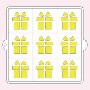 사각2호 패턴 크리스마스 선물상자 9구 (2호 3호 선택), 2호 거치형, 1개