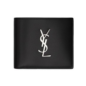 [생로랑] (당일) 21FW YSL 은장 모노그램 남성 블랙 반지갑 453276 0SX0E 1000