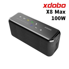 방수스피커 XDOBO X8 맥스 100W 초고출력 야외 휴대용 데스크탑 블루투스 모바일 충전 TWS 컴퓨터 서브우퍼, 없음, 1.X8 MAX 100W Black