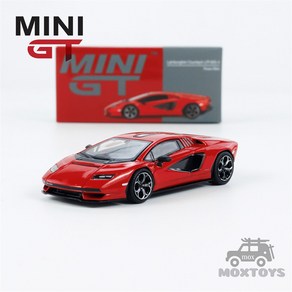 미니 지티 mini gt 다이캐스트 모형 자동차 800 4 Mas LPI 1 64 모델 Rosso Countach, 1개