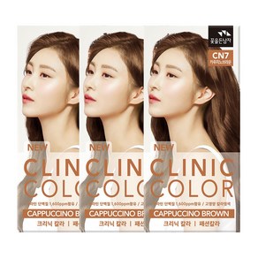 꽃을든남자 크리닉 칼라 염색약, CN7카푸치노브라운, 3개