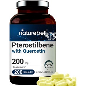 NatueBell 네이처벨 프테로스틸벤 200mg 200캡슐 Pteostilbene, 200정, 1개