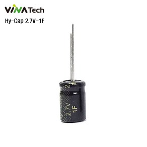 국산 VINA TECH HY-CAP 2.7V-1F HYBRID 슈퍼콘덴서 EDLC 2.7V-1F, 1개